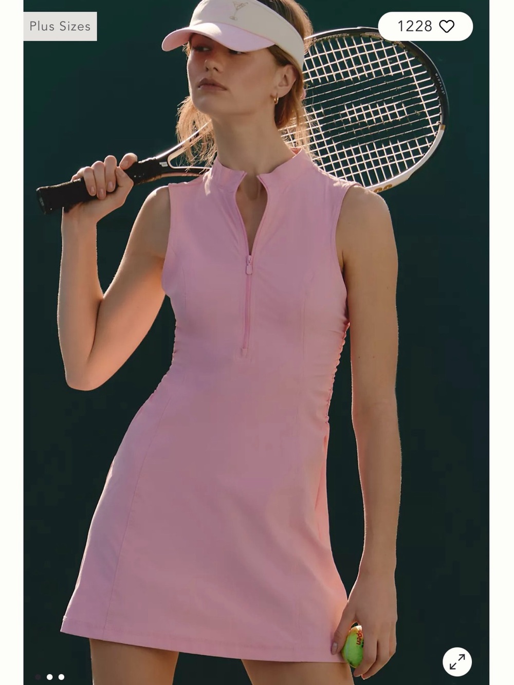 Daily Practice Anthropologie Shirred Sleeveless Mini Dress Peony Pink